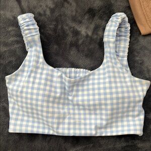 Blue Gingham Astoria activewear Women's Top